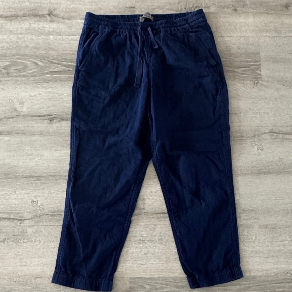 J Crew Point Sur Seaside Pants Womens 8 Cotton Twill 4 Pocket Pull On 23 inseam